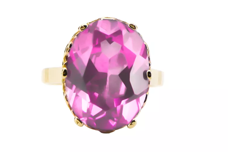 Ring Vintage Amethyst 14 Karat Gelbgold vrc130y